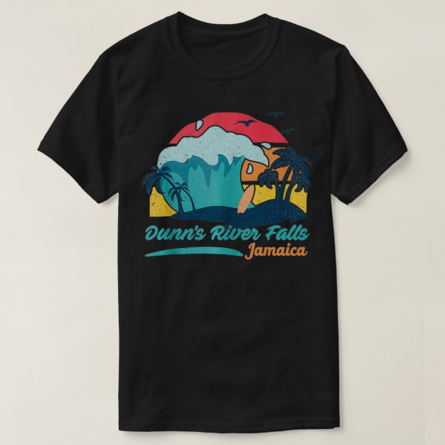Camiseta Dunns River cae Jamaica Beach Summer Surfing Pal (Diseño del anverso)