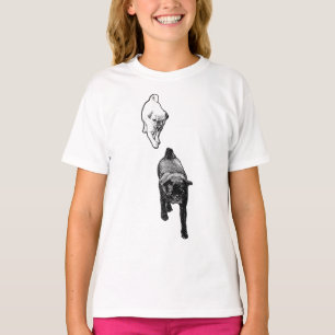 Camiseta Dúo Canino Invernal, Luz Diurna Festiva