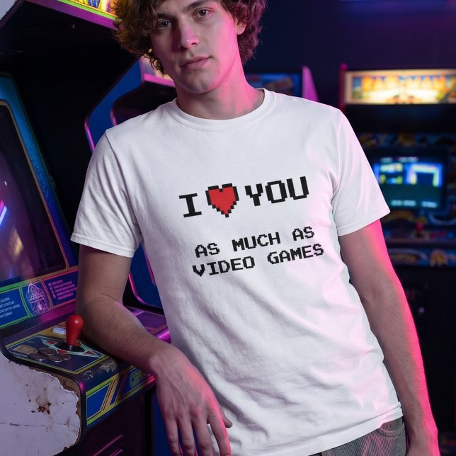 Camiseta Dúo de jugadores divertidos | Corazón de píxel ret (Subido por el creador)