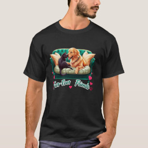 Camiseta Dúo de Perro y Gato Juguetón 'Amigos Fur-Ever' Dis