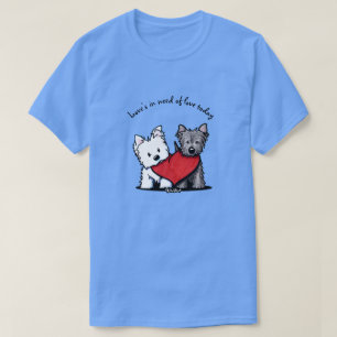 Camiseta Duo de Terrier KiniArt de San Valentín