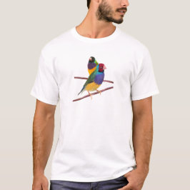 Camiseta Dúo del pinzón de Gouldian