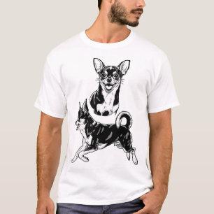 Camiseta Dúo Dinámico de Delicia de Amantes de Chihuahua en