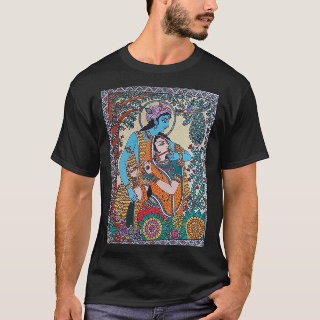 Camiseta Dúo Divino: Abraza el espíritu de Radha Krishna wi (Anverso)