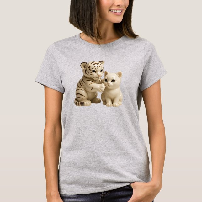 Camiseta Duo Félins Adorables (Anverso)
