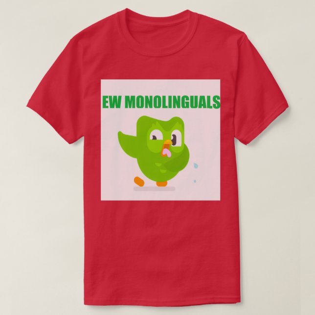 Camiseta Duolingo Ew monolingus (Diseño del anverso)
