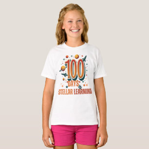 Camiseta Dura a 100 días de aprendizaje estelar   Espacio