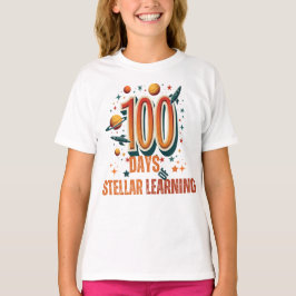 Camiseta Dura a 100 días de aprendizaje estelar | Espacio