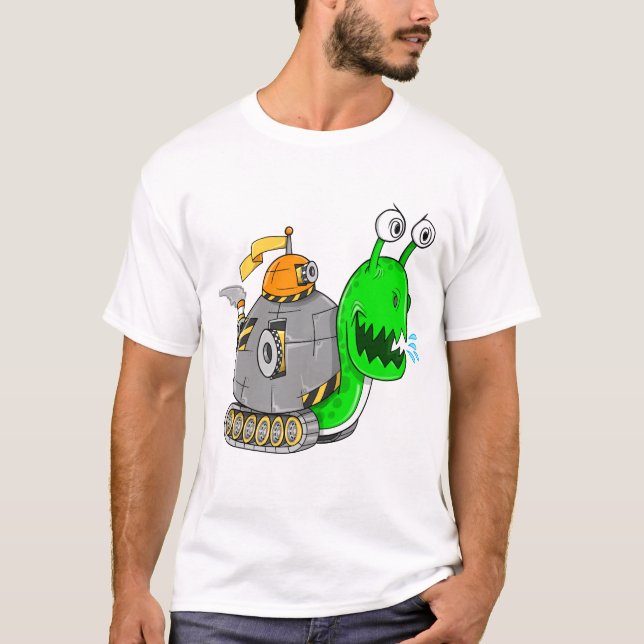 Camiseta dura del tanque del caracol de la batalla (Anverso)