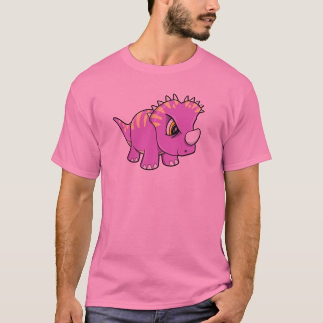 Camiseta dura linda del dinosaurio (Anverso)