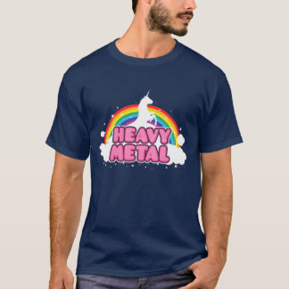 Camiseta DURA parodia METALIZADO divertida de unicornio de 