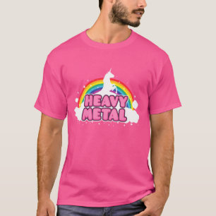 Camiseta DURA parodia METALIZADO divertida de unicornio de