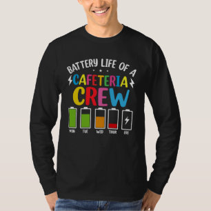 Camiseta Duración de la batería de la cafetería de la tripu
