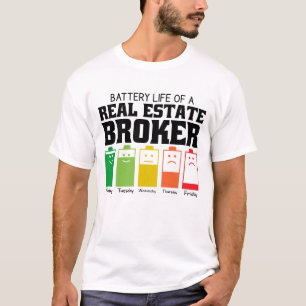 Camiseta Duración De La Batería De Un Agente Inmobiliario