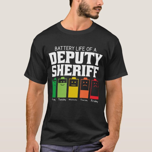 Camiseta Duración De La Batería De Un Alguacil Adjunto (Anverso)