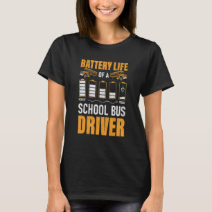 Camiseta Duración De La Batería De Un Conductor De Autobús