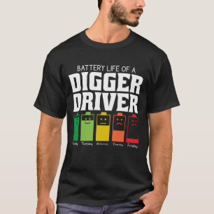 Camiseta Duración De La Batería De Un Conductor De Digger