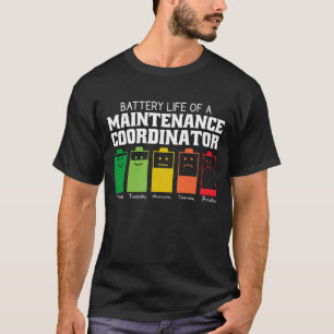 Camiseta Duración De La Batería De Un Coordinador De Manten