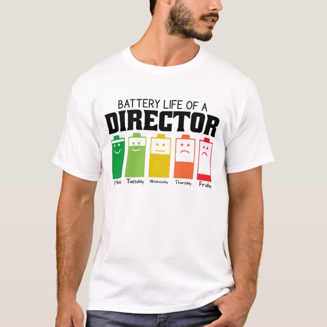 Camiseta Duración De La Batería De Un Director (Anverso)