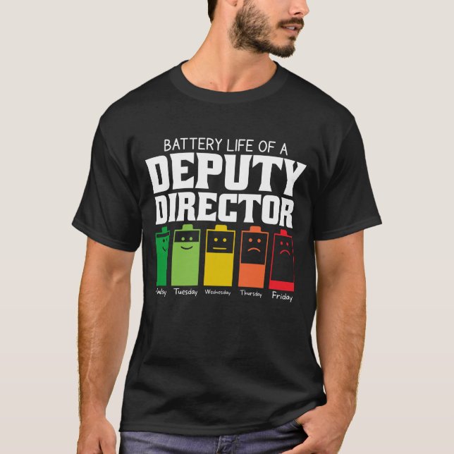 Camiseta Duración De La Batería De Un Director Adjunto (Anverso)
