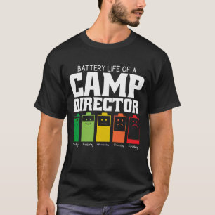 Camiseta Duración de la batería de un director de campament