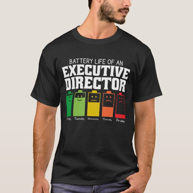 Camiseta Duración De La Batería De Un Director Ejecutivo (Anverso)