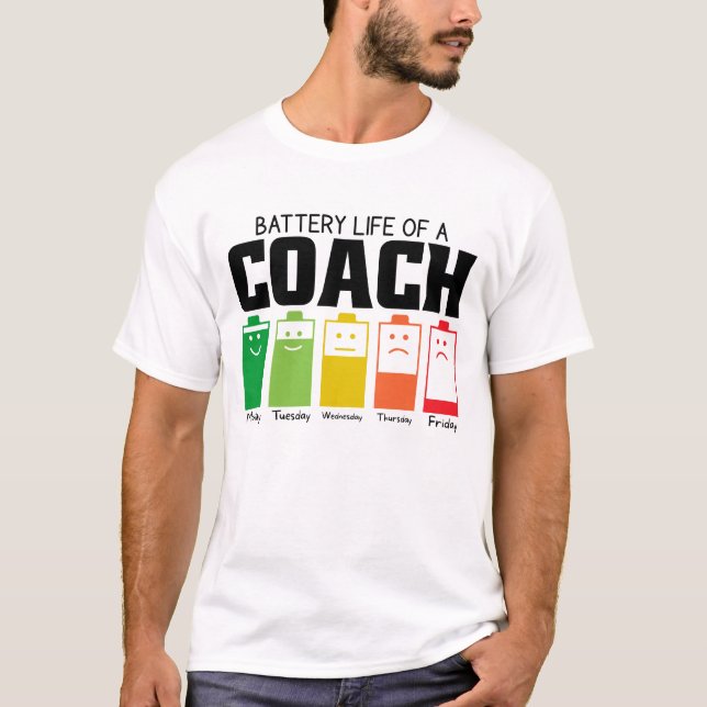 Camiseta Duración De La Batería De Un Entrenador (Anverso)