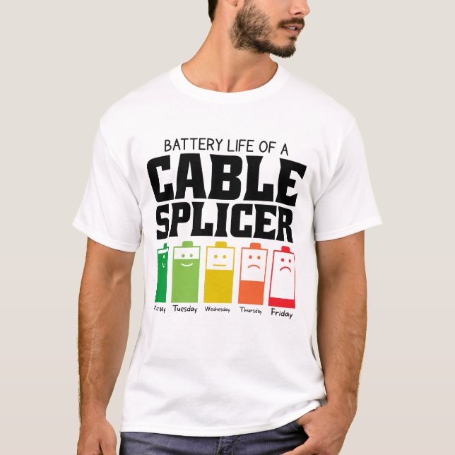 Camiseta Duración De La Batería De Un Esplicador De Cable (Anverso)