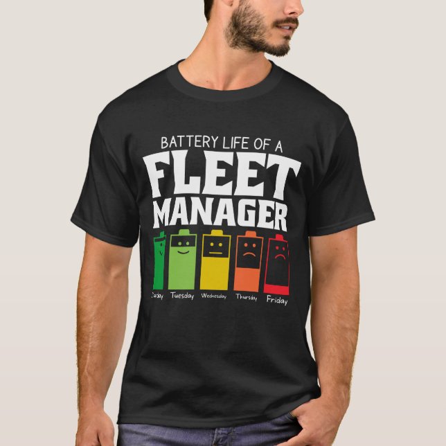 Camiseta Duración De La Batería De Un Gestor De Flotas (Anverso)