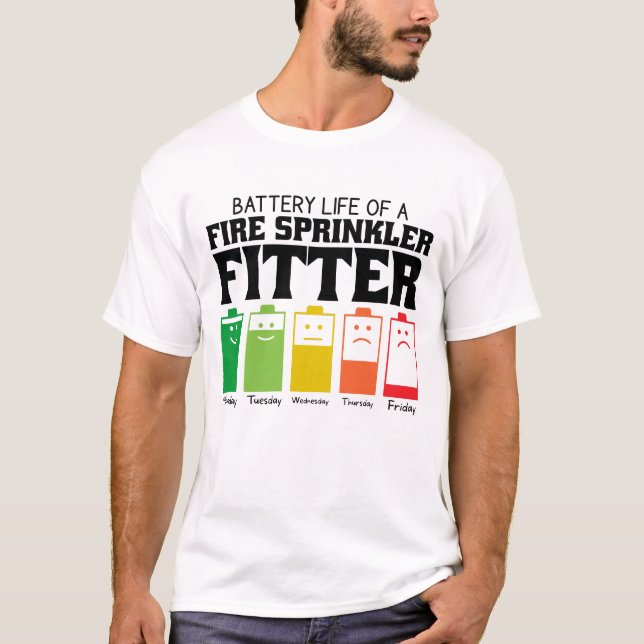 Camiseta Duración De La Batería De Un Gestor De Fuego (Anverso)