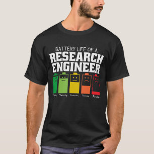 Camiseta Duración De La Batería De Un Ingeniero De Investig