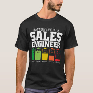 Camiseta Duración De La Batería De Un Ingeniero De Ventas