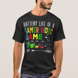 Camiseta Duración De La Batería De Un Juego De Video Jugado