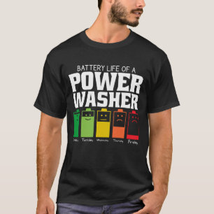 Camiseta Duración De La Batería De Un Lavador De Energía