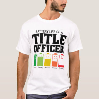 Camiseta Duración De La Batería De Un Oficial De Título