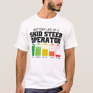 Camiseta Duración De La Batería De Un Operador De Esquí