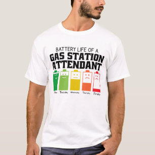 Camiseta Duración De La Batería De Un Operador De La Estaci