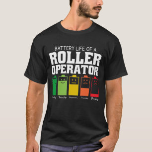 Camiseta Duración De La Batería De Un Operador De Roller