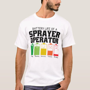 Camiseta Duración De La Batería De Un Operador De Sprayer