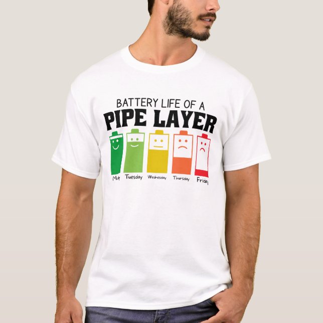 Camiseta Duración De La Batería De Un Operador De Viaje (Anverso)