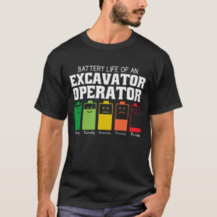 Camiseta Duración De La Batería De Un Operador Excavador