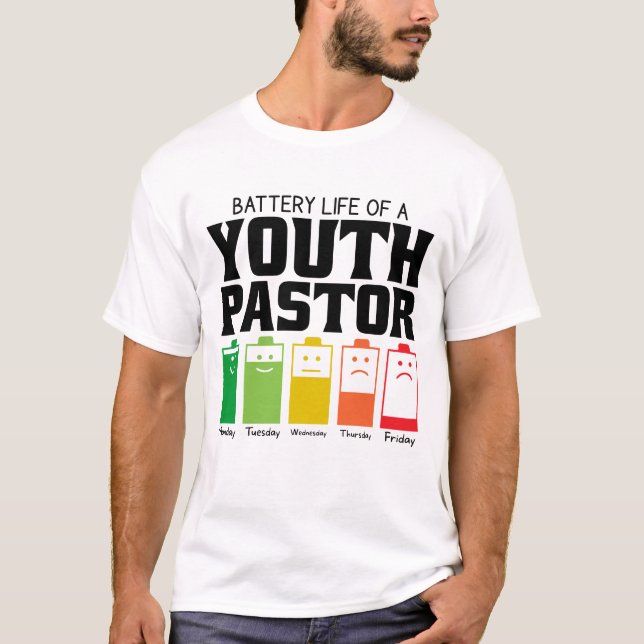 Camiseta Duración De La Batería De Un Pastor Juvenil (Anverso)