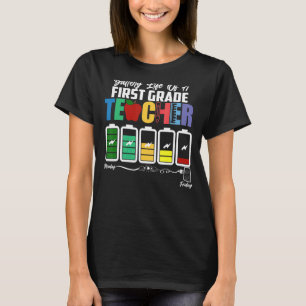 Camiseta Duración De La Batería De Un Profesor De Primer Gr