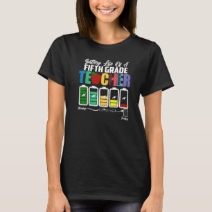 Camiseta Duración De La Batería De Un Profesor De Quinto Gr