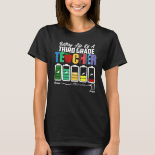 Camiseta Duración De La Batería De Un Profesor De Tercer Gr