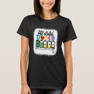 Camiseta Duración de la batería de un profesor preescolar d