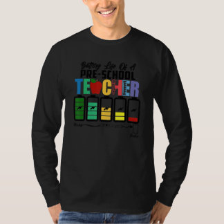 Camiseta Duración de la batería de un profesor preescolar d