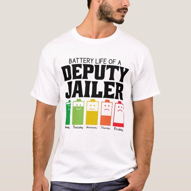 Camiseta Duración De La Batería De Un Recluso Adjunto (Anverso)