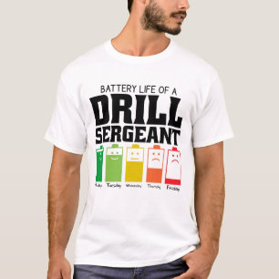 Camiseta Duración De La Batería De Un Sargento De Taladro