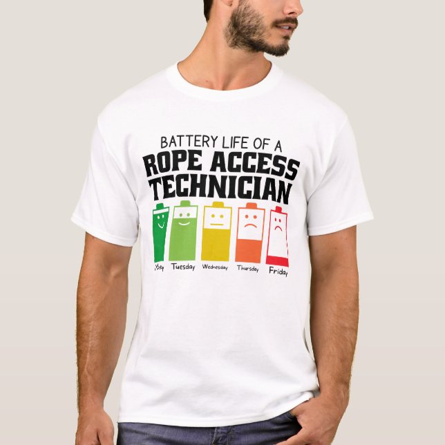 Camiseta Duración De La Batería De Un Técnico De Acceso Rop (Anverso)